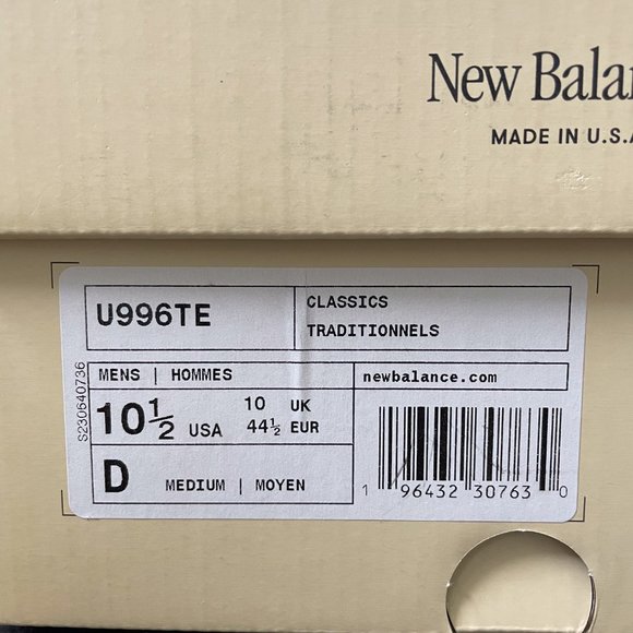 New Balance 996 Grey Day Mens 10.5 U996TE - Picture 6 of 6